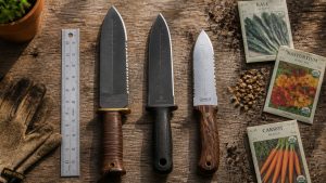 blade material hardness edge design full tang blade size