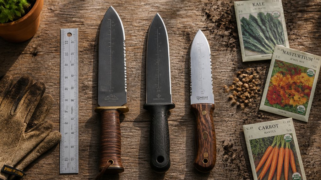 blade material hardness edge design full tang blade size