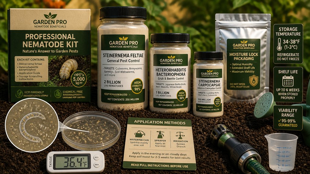 choosing beneficial nematode kits pests strains coverage storage