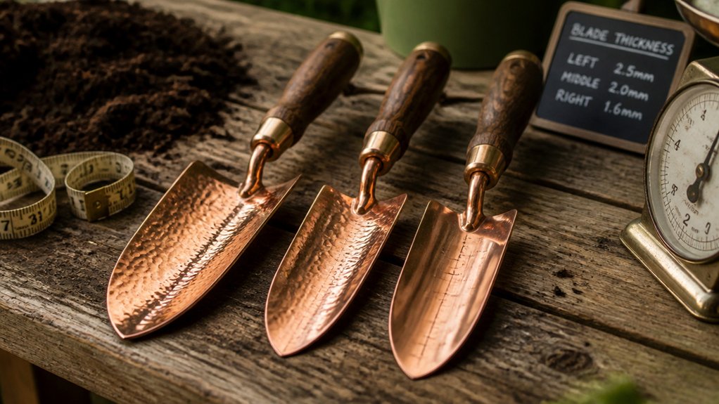 copper garden trowel selection criteria