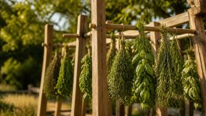 outdoor herb drying racks for flavor preservation