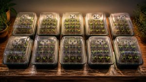 seed germination trays with humidity domes accelerate growth