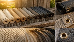 shade cloth rolls with grommets
