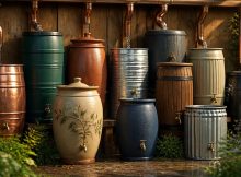 downspout rain collectors for garden