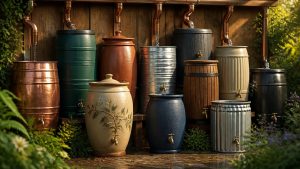 downspout rain collectors for garden
