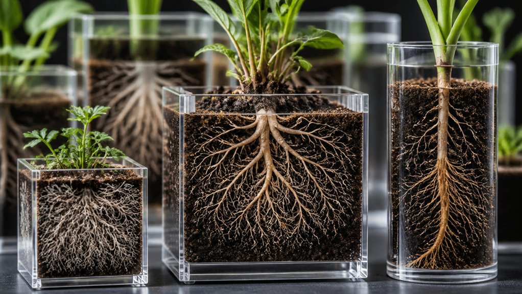 durable clear planters with drainage and size awareness