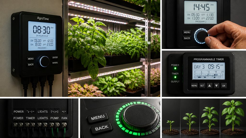 grow light timer considerations type programming cycles capacity