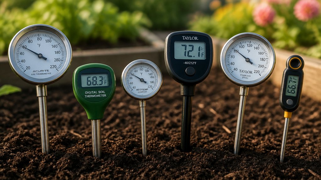 outdoor thermometer stake considerations specs durability readability power option