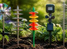 squirrel deterrent garden stake roundup
