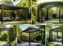 five metal pergola kits for backyard
