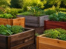 outdoor wood stain options for raised beds
