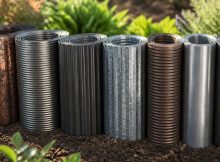 seven steel landscape edging rolls